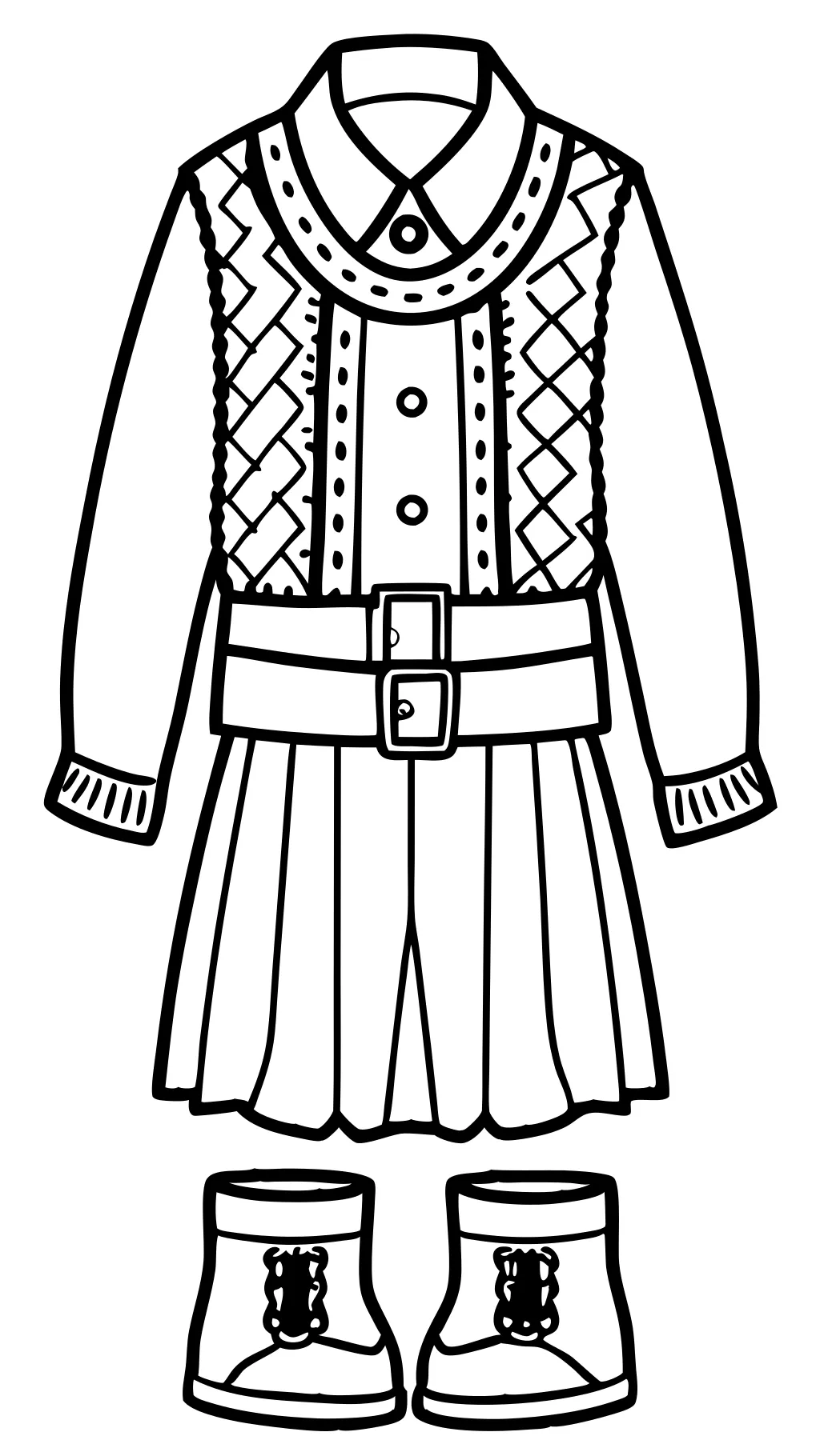 clothing design coloring pages